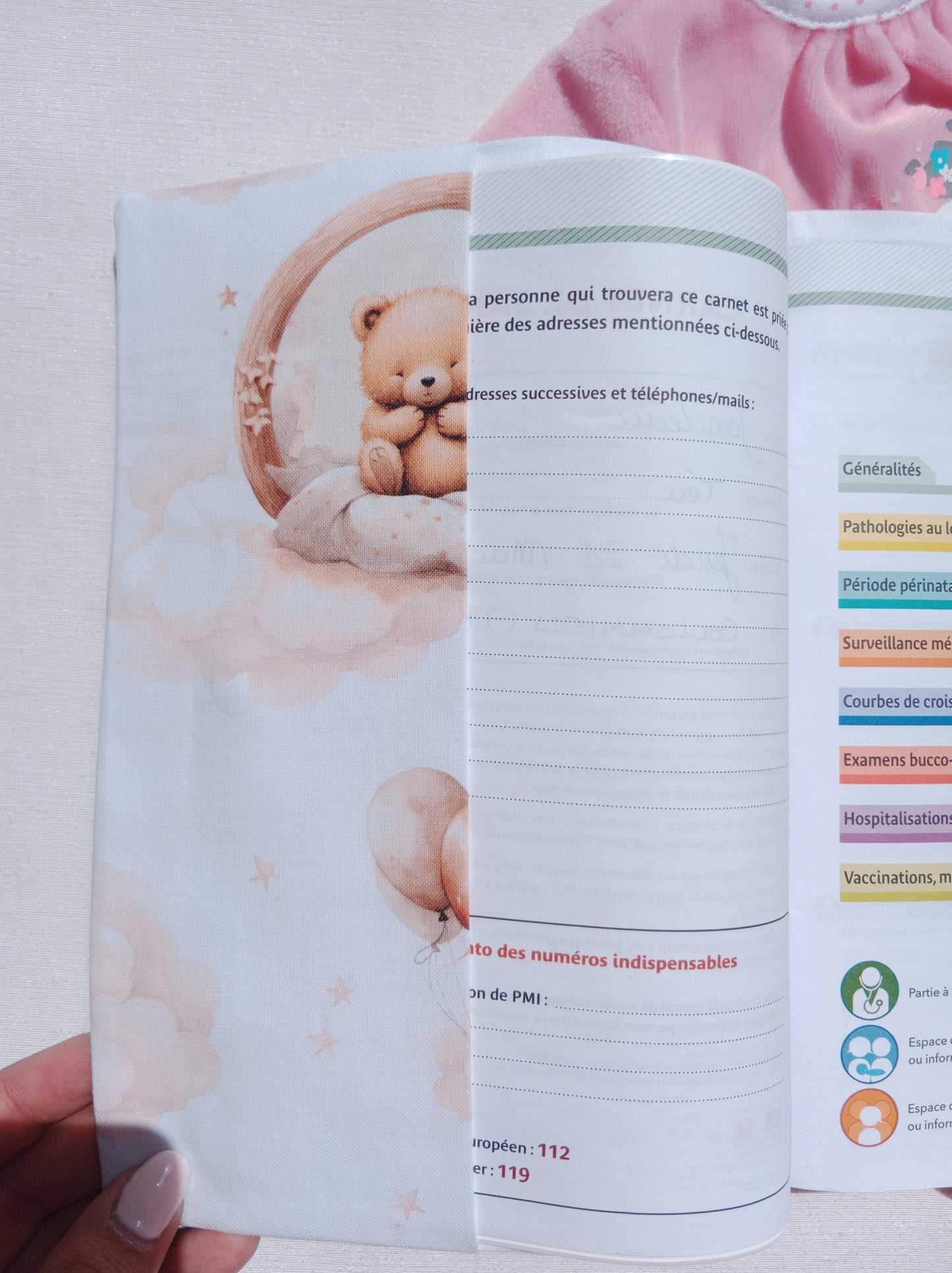 Protège carnet de santé Bear